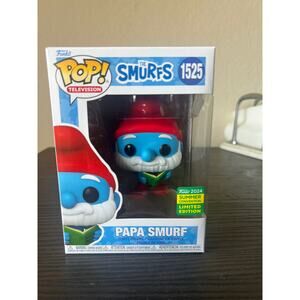 IN HAND SUMMER CONVENTION Papa Smurf Magic Book Funko Pop #1525 Animation SDCC